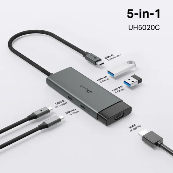 14-3.webp UH5020C USB-C 5-in-1 Hub with HDMI, Ethernet, PD & USB 3.0