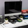 Mind Reader Ventilated Monitor & Laptop Stand with Storage