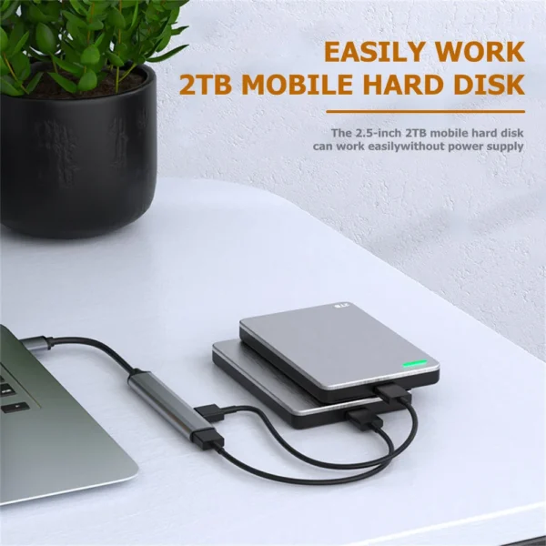 Hea915f83257941ecb00229099d3e92a93.webp USB-C 4-Port USB 3.0 Hub Adapter