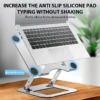 XMSJ Adjustable Carbon Steel Laptop Stand up to 17"
