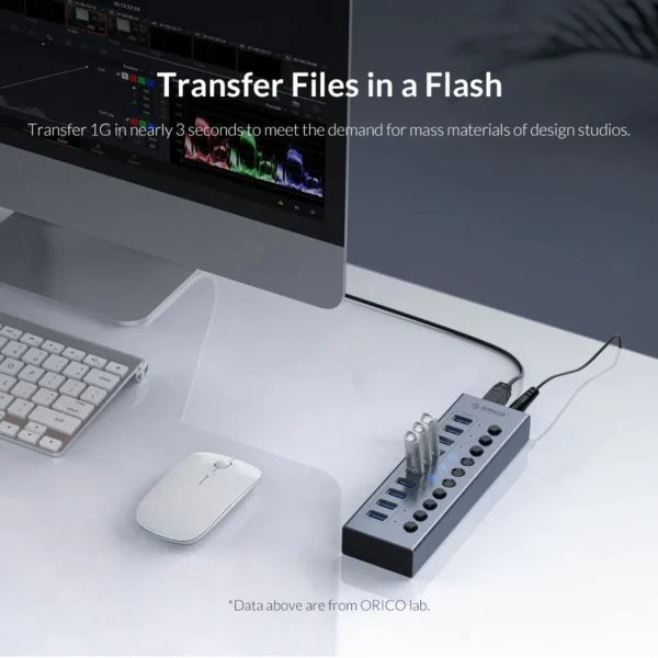 ORICO Powered USB 3.0 Hub with Individual On/Off Switches