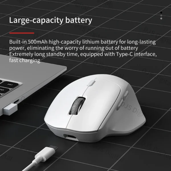 S1ba39fec41524295b5b8036242b56df4W.webp Lenovo Ergonomic Dual-Mode Wireless Rechargeable Mouse