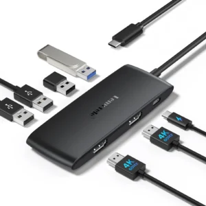 S34c01152f4444a6d80d6e7dda74920341.webp Lemorele 7-Port USB-C Docking Station with Dual 4K HDMI
