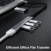S584c79383f8c4f0fae5b98ea2b981b57M.webp USB-C 4-in-1 Hub with USB 3.0 & USB 2.0 Ports