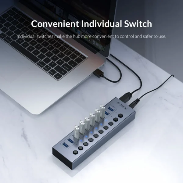 ORICO Powered USB 3.0 Hub with Individual On/Off Switches