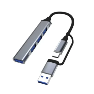 S8a3be4a53d454e3f9cccde149b696713I.webp USB-C 4-in-1 Hub with USB 3.0 & USB 2.0 Ports