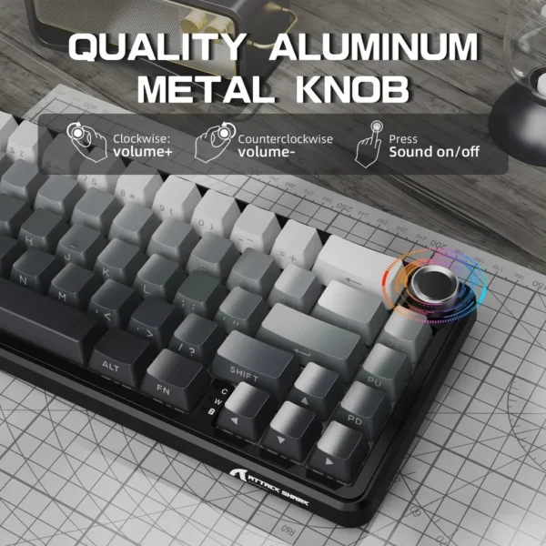 Sd5621359553a46a383920f9cd7a971fah.webp Attack Shark X66 Wireless Mechanical Gaming Keyboard with RGB