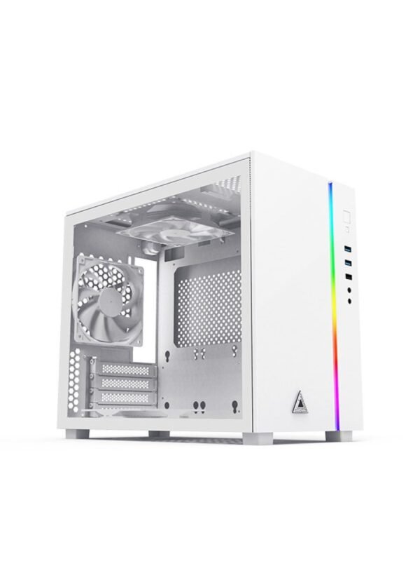 Montech Sky One ITX PC Case with 3 Silent Fans - White